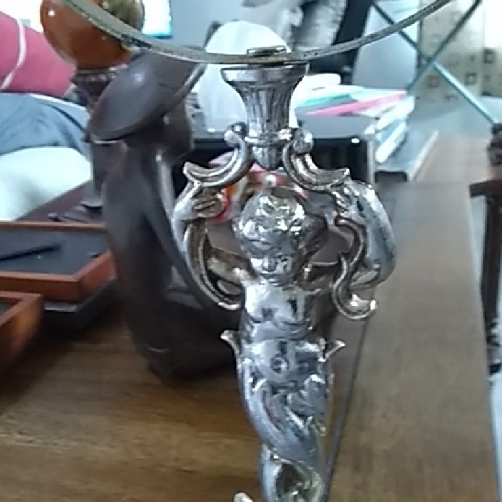 Elegant Silver Tabletop Mirror - Picture 4 of 5